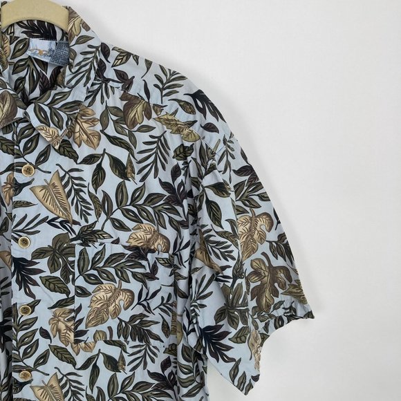 OP Sport Hawaiian Print Button Up Short Sleeve Shirt XXL - Picture 3 of 9